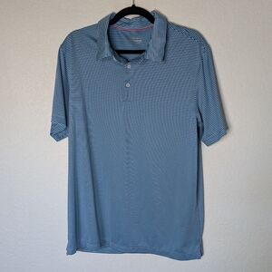 Michael Rouen Blue Striped Men's Polo Shirt